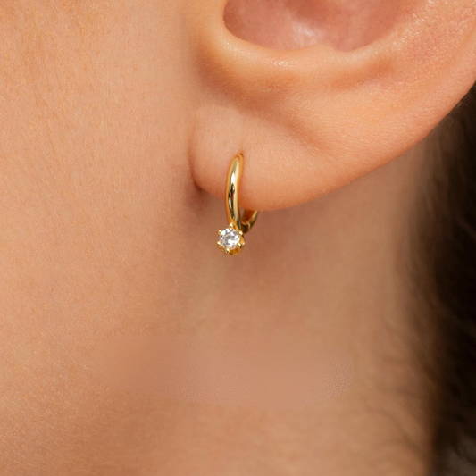 Elegante Kristall Huggie Ohrringe